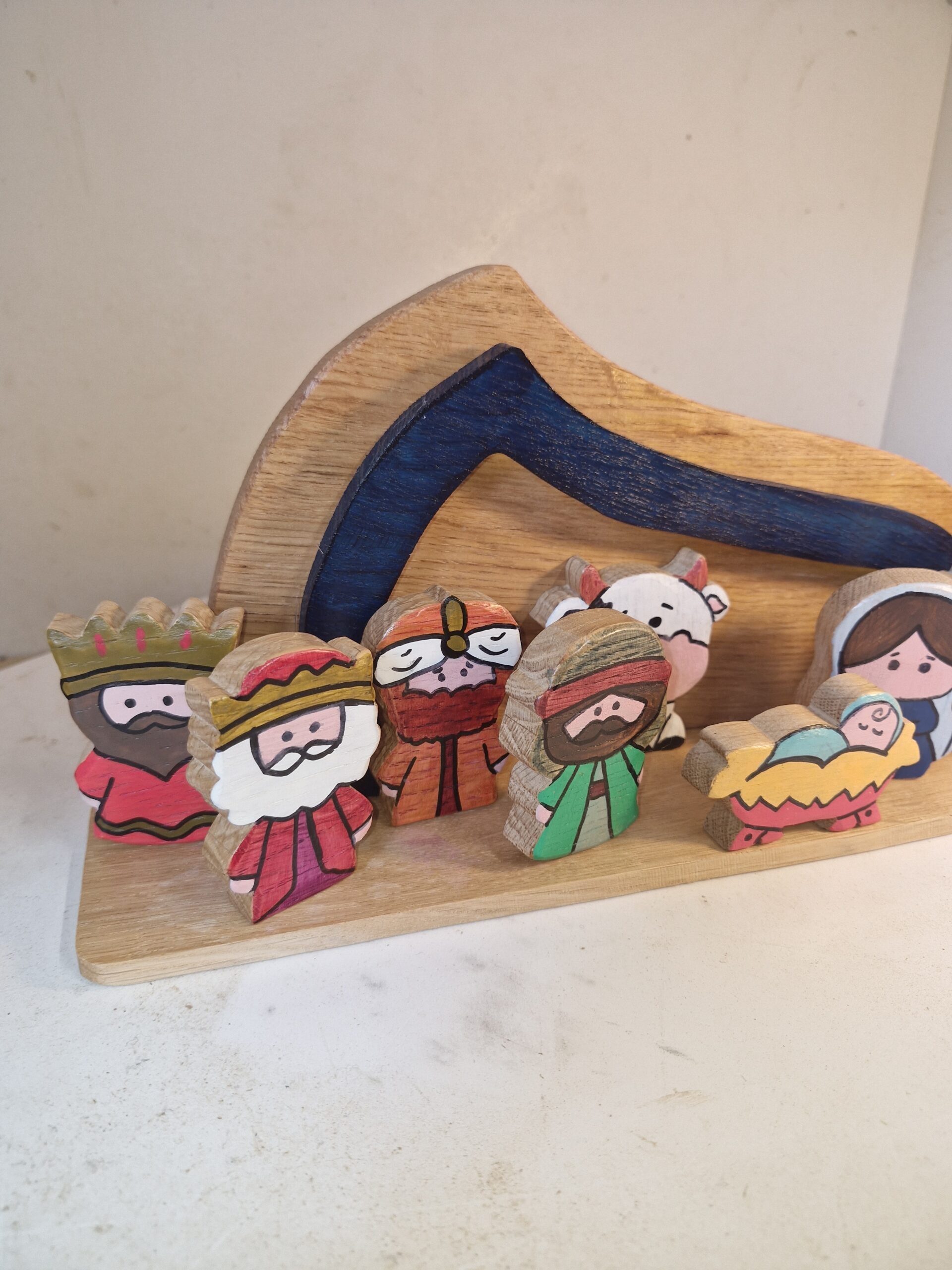 Bébé Crèches – Crèche de Noël Enfant en Bois – Image 4