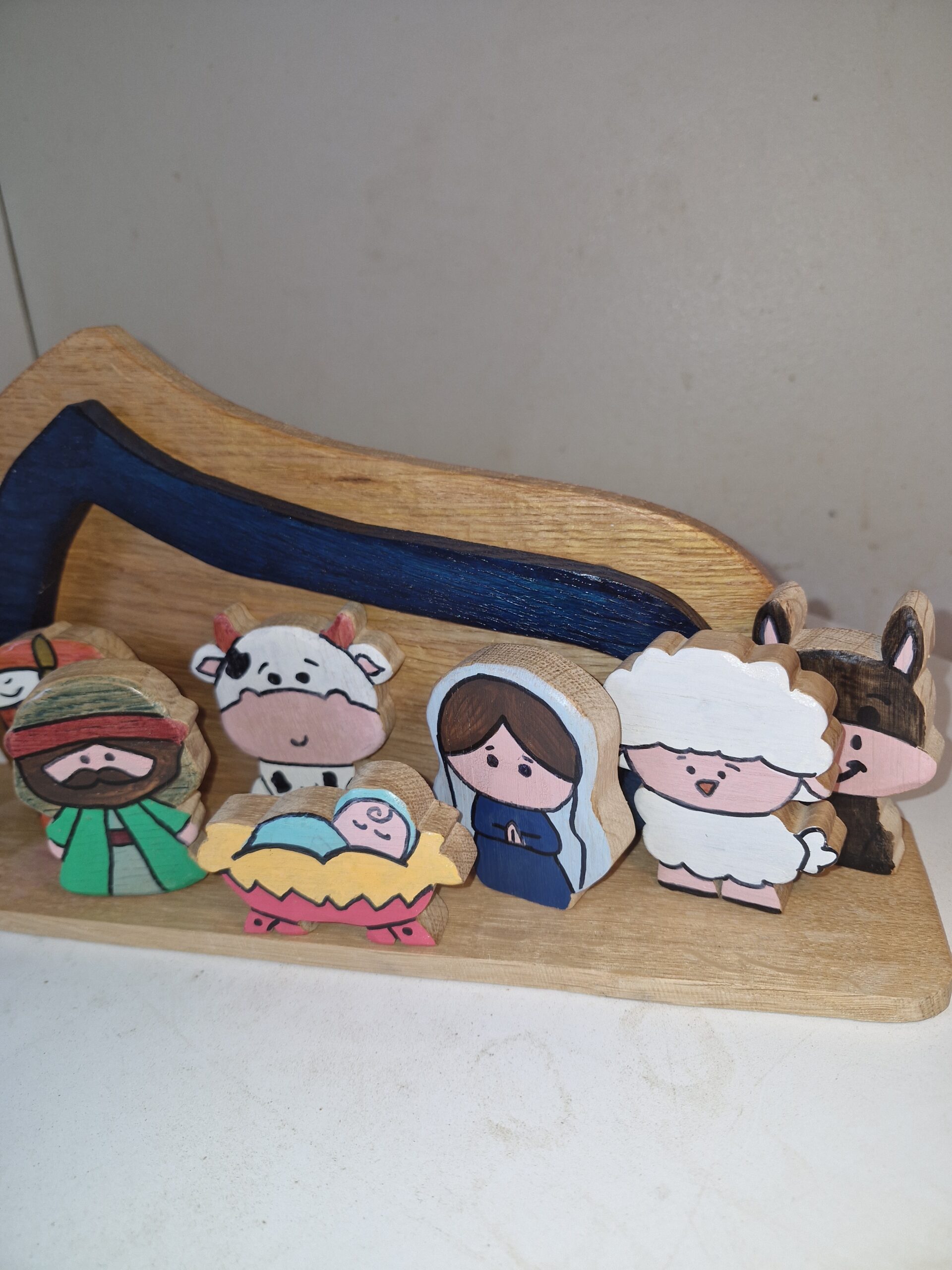Bébé Crèches – Crèche de Noël Enfant en Bois – Image 3