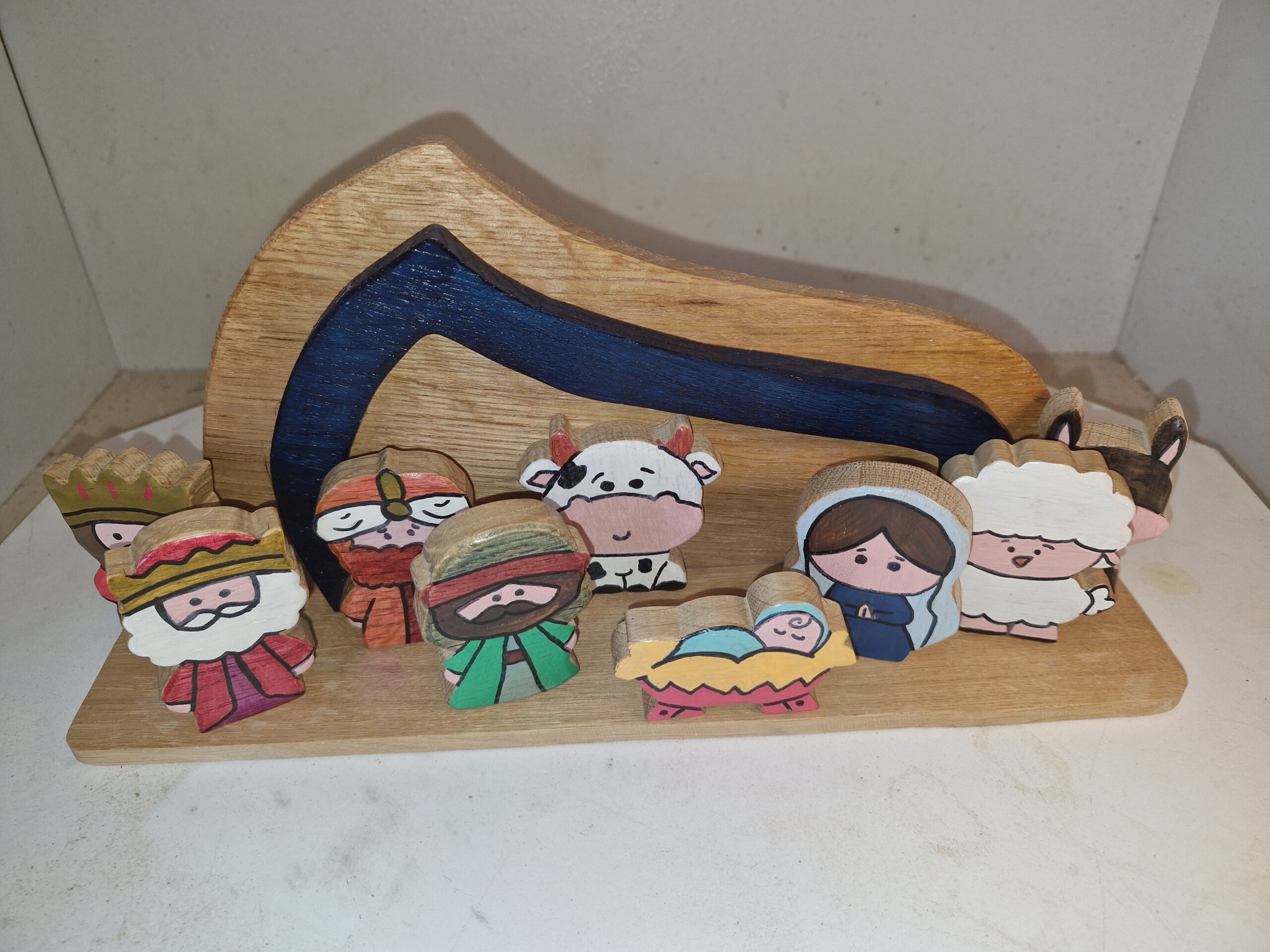 Bébé Crèches – Crèche de Noël Enfant en Bois – Image 2