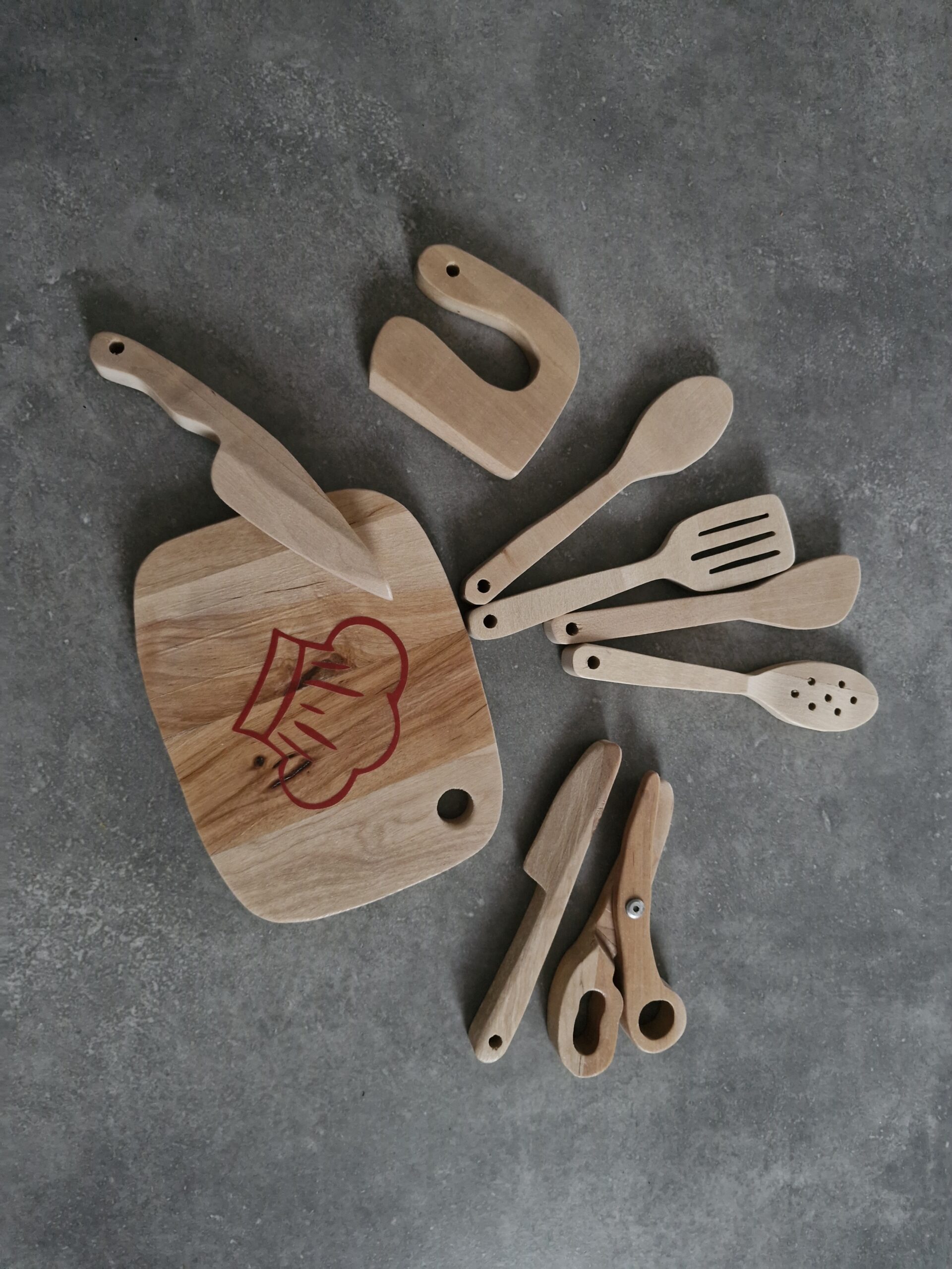 Set de cuisine en bois pour enfant – 9 pièces – Image 2