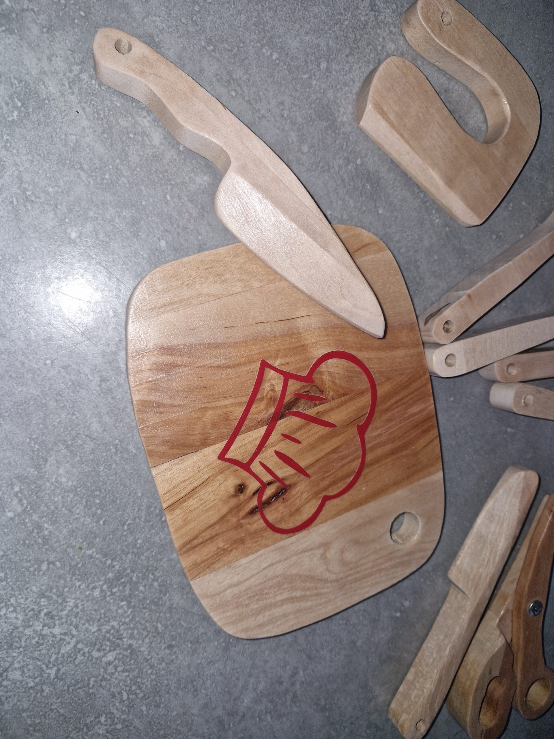 Set de cuisine en bois pour enfant – 9 pièces – Image 4