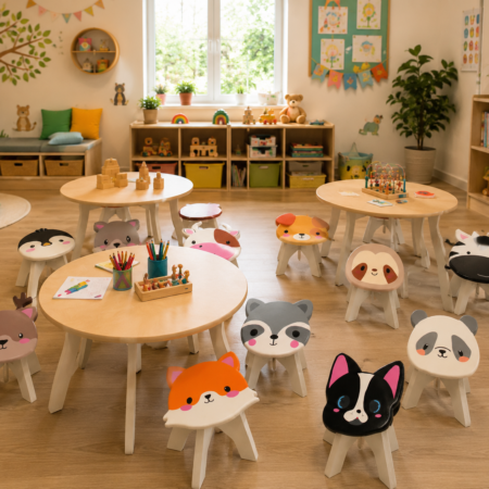 Tabouret en bois pour enfant