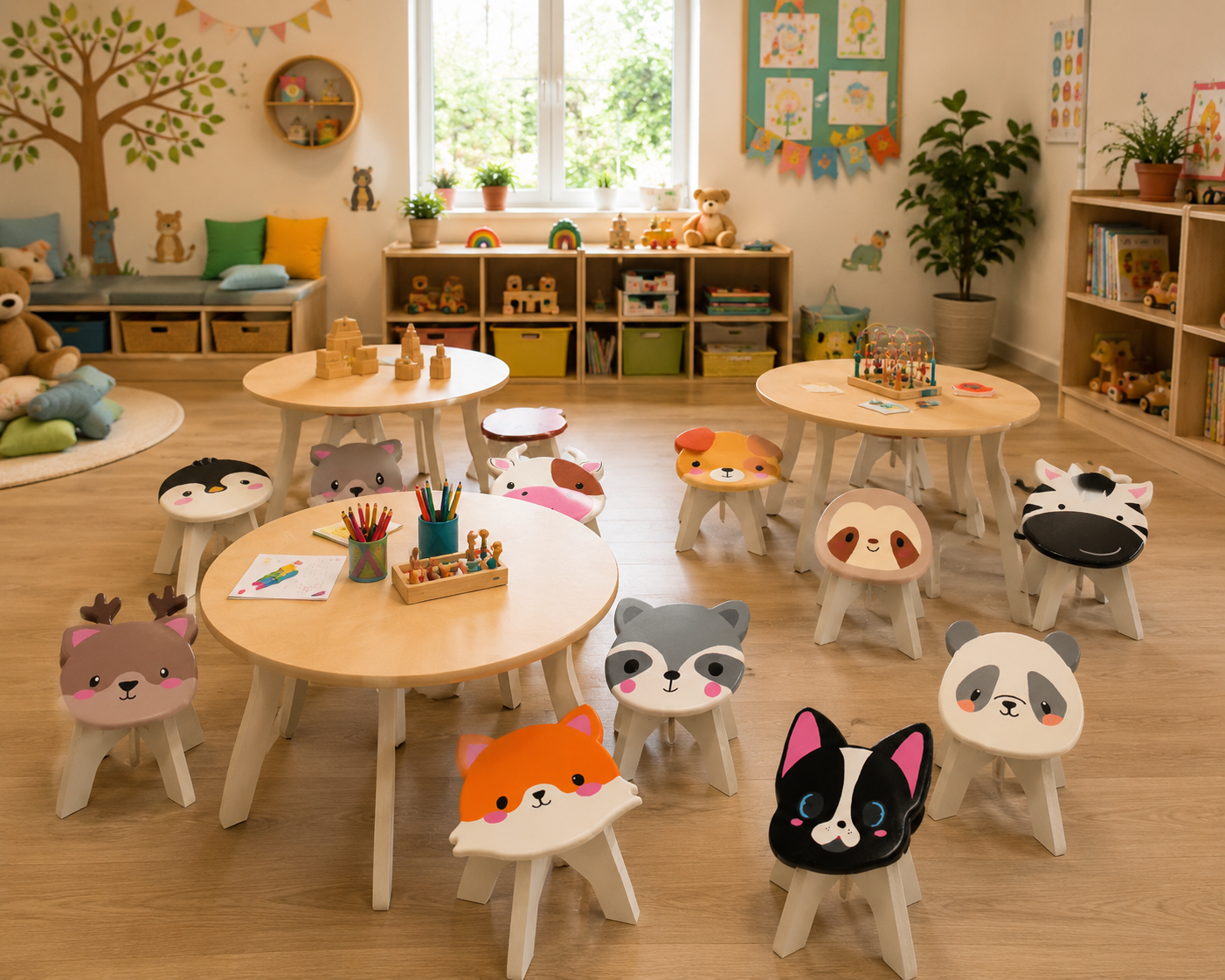 Tabouret en bois pour enfant