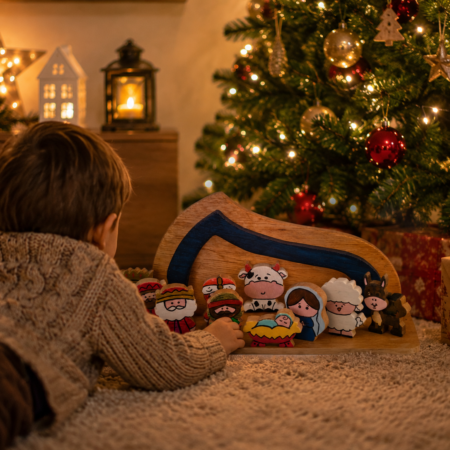 Bébé Crèches – Crèche de Noël Enfant en Bois