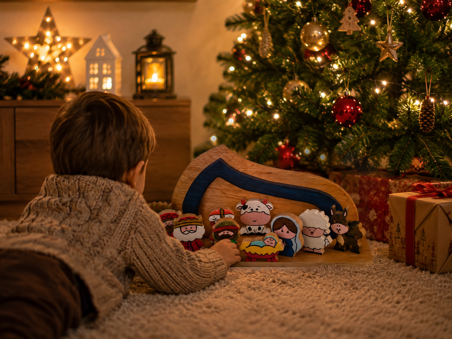 Bébé Crèches – Crèche de Noël Enfant en Bois