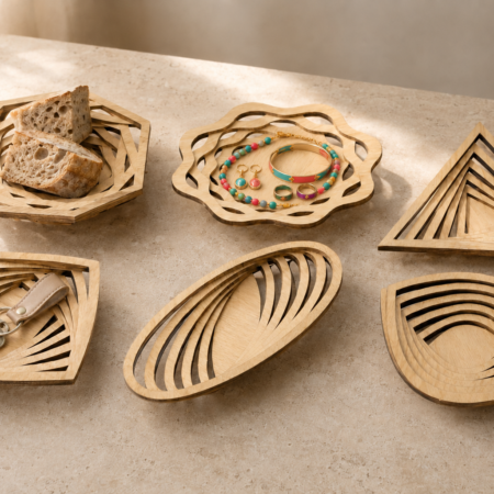 Mini-corbeille en chêne – 6 formes au choix