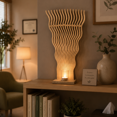 Éventail en chêne – Décoration artisanale en bois massif