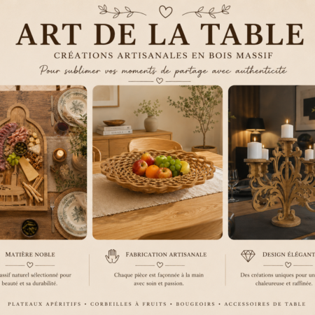 Art de la Table en Bois Massif