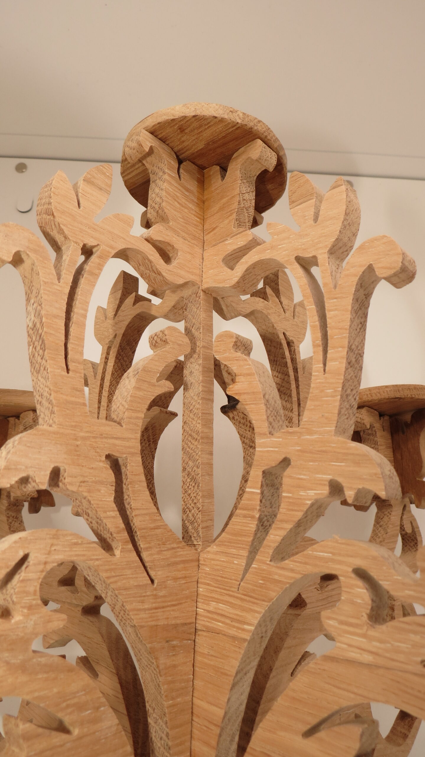Chandelier 5 branches en chêne recyclé – bougies LED incluses – Image 14