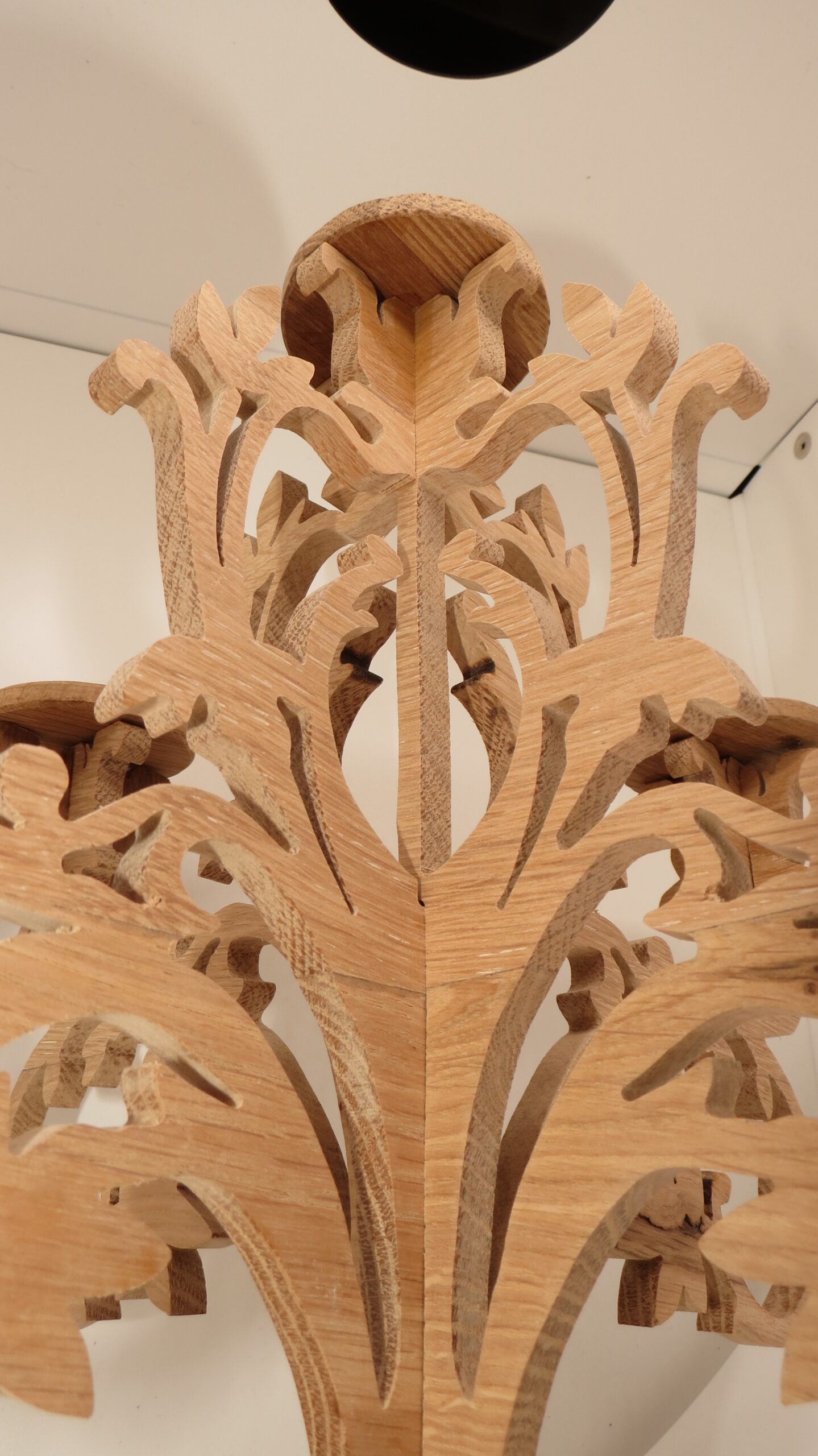 Chandelier 5 branches en chêne recyclé – bougies LED incluses – Image 15