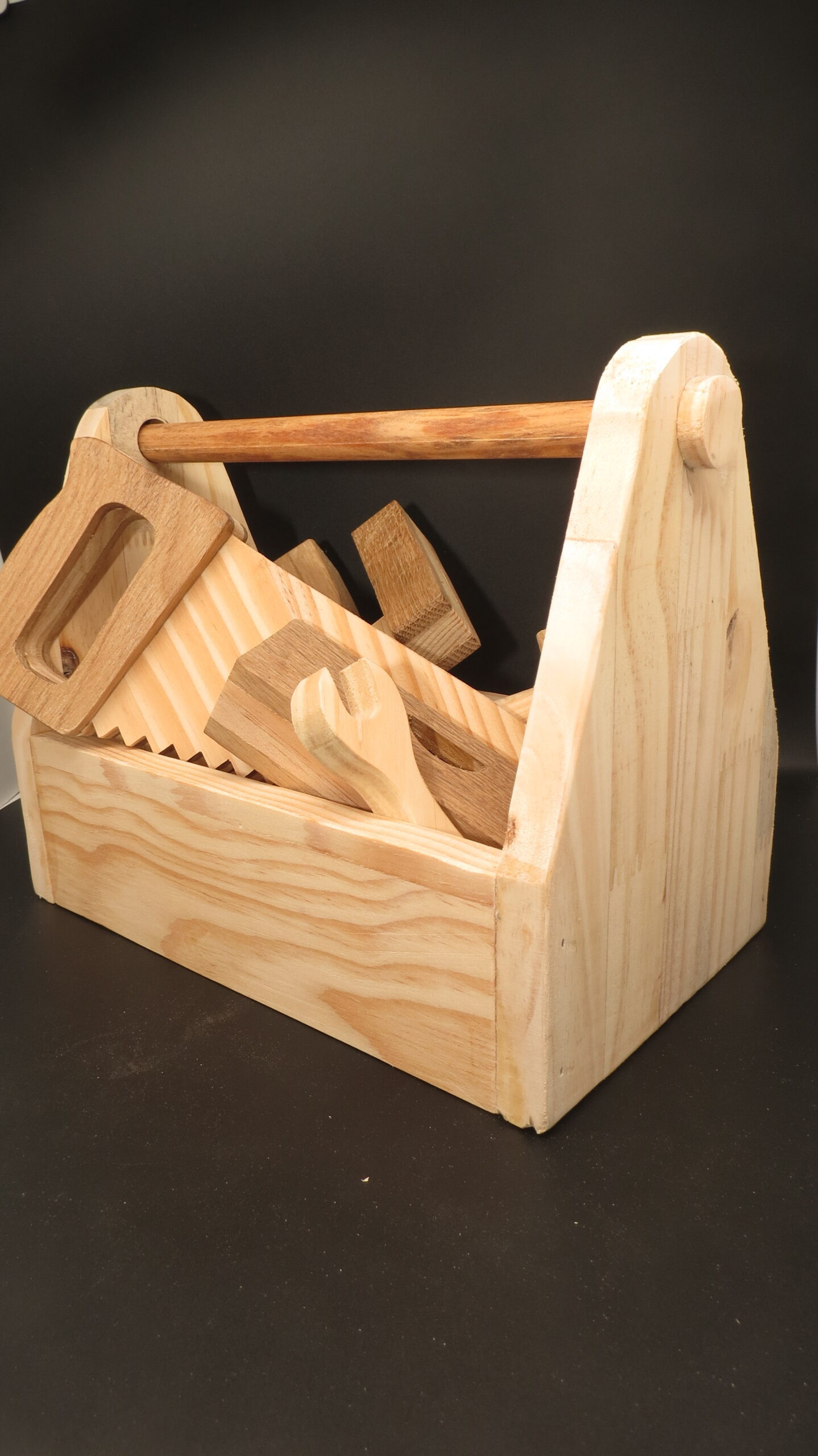 Boîte à outils en bois pour enfant – 7 outils + caisse de transport – Image 10