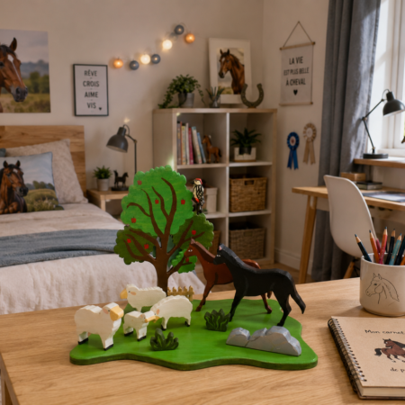 Coffret animaux en bois “Dans la prairie”